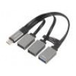 Hub USB USB 3.0,USB 3.1 PnP černá Počet portů: 3