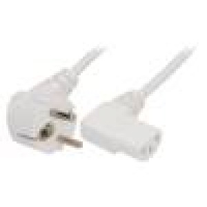 Kabel 3x1mm2 PVC 5m bílá 10A 250V Provedení: Uni-Schuko