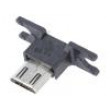 Zástrčka USB B micro ZX límec (2 otvory),na PCB SMT,THT