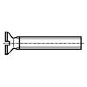Šroub M1,6x8 0,35 Hlava: kuželová plochá 0,4mm ocel zinek