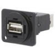 Spojka USB A zásuvka,USB B zásuvka FT USB 2.0 kov 19x24mm