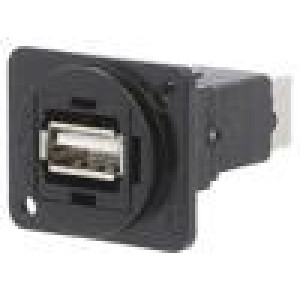 Spojka USB A zásuvka,USB B zásuvka FT USB 2.0 kov 19x24mm