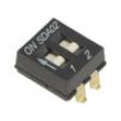 Přepínač: DIP-SWITCH Počet sekcí: 2 ON-OFF 0,025A/24VDC pol: 2