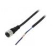 Kabel: pro snímače/automatizaci M12 PIN: 2 přímý 2m zástrčka