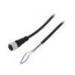 Připojovací kabel M12 PIN: 2 přímý 5m zástrčka Izolace: PVC