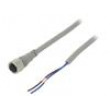 Kabel: pro snímače/automatizaci M12 PIN: 2 přímý 2m zástrčka