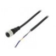 Kabel: pro snímače/automatizaci M12 PIN: 2 přímý 2m zástrčka