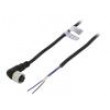 Kabel: pro snímače/automatizaci M12 PIN: 2 úhlový 2m zástrčka