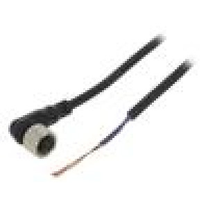 Kabel: pro snímače/automatizaci M12 PIN: 2 úhlový 5m zástrčka