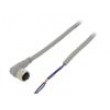 Kabel: pro snímače/automatizaci M12 PIN: 2 úhlový 2m zástrčka