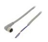 Kabel: pro snímače/automatizaci M12 PIN: 2 úhlový 2m zástrčka