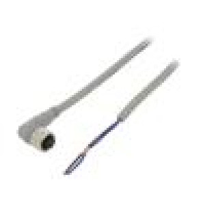 Kabel: pro snímače/automatizaci M12 PIN: 2 úhlový 2m zástrčka