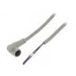 Kabel: pro snímače/automatizaci M12 PIN: 2 úhlový 5m zástrčka