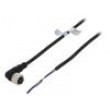 Kabel: pro snímače/automatizaci M12 PIN: 2 úhlový 2m zástrčka