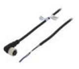 Připojovací kabel M12 PIN: 2 úhlový 2m zástrčka Izolace: PVC