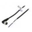 Kabel: pro snímače/automatizaci M12 PIN: 2 úhlový 5m zástrčka