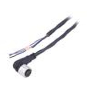 Kabel: pro snímače/automatizaci M12 PIN: 3 úhlový 2m zástrčka