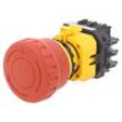 Přepínač: nouzové zastavení NC x4 22mm červená IP65 pol: 2
