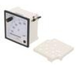 Voltmetr analogový na panel VAC: 0÷500V Třída: 1,5 True RMS
