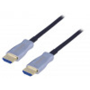 Kabel HDMI 2.0,optický HDMI vidlice,z obou stran 10m černá