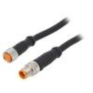 Kabel: pro snímače/automatizaci M8 PIN: 3 0,6m zástrčka 50VAC