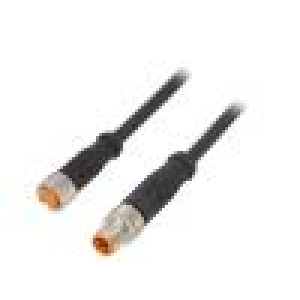 Připojovací kabel M8 PIN: 3 1,5m zástrčka 50VAC 4A -25÷80°C