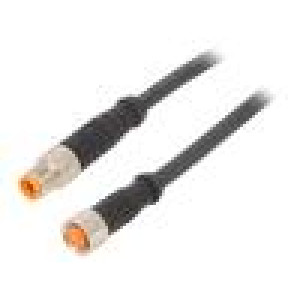 Kabel: pro snímače/automatizaci M8 PIN: 4 2m zástrčka 50VAC 4A