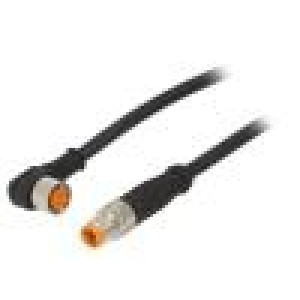 Připojovací kabel M8 PIN: 4 0,6m zástrčka 50VAC 4A -25÷80°C
