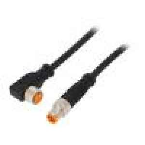 Kabel: pro snímače/automatizaci M8 PIN: 3 0,3m zástrčka 4A