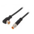 Připojovací kabel M8 PIN: 3 1m zástrčka 4A LED -25÷80°C IP67