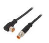 Připojovací kabel M8 PIN: 3 1m zástrčka 4A LED -25÷80°C IP67
