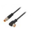 Připojovací kabel M8 PIN: 3 2m zástrčka 4A LED -25÷80°C IP67