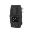Konektor napájecí AC zásuvka vidlice 10A 250VAC IEC 60320