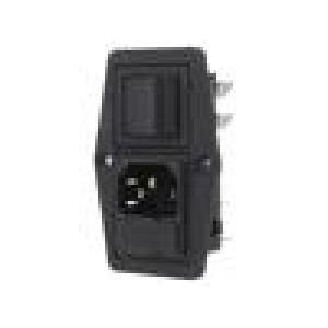 Konektor napájecí AC zásuvka vidlice 10A 250VAC IEC 60320