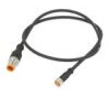 Kabel: pro snímače/automatizaci M12,M8 PIN: 3 0,6m zástrčka