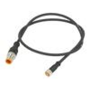 Kabel: pro snímače/automatizaci M12,M8 PIN: 3 0,6m zástrčka