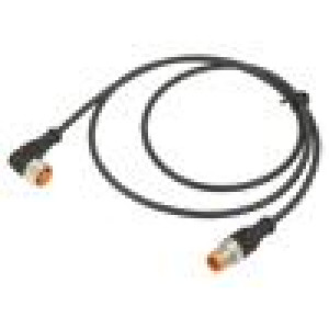 Kabel: pro snímače/automatizaci M12 PIN: 3 1m zástrčka 4A 1200