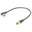 Připojovací kabel M12 PIN: 4 0,3m zástrčka 4A LED -25÷80°C