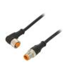 Připojovací kabel M12 PIN: 4 2m zástrčka 4A LED -25÷80°C IP67