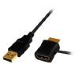 Kabel-adaptér HDMI 1.3,HDMI 1.4 0,5m černá,béžovo-bílá