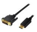 Kabel DisplayPort 1.2 3m černá