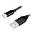 Kabel USB 2.0 USB A vidlice,USB C vidlice 0,3m černá