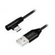 Kabel USB 2.0 USB A vidlice,USB B micro zástrčka (úhlová)