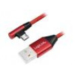 Kabel USB 2.0 USB A vidlice,USB B micro zástrčka (úhlová) 1m