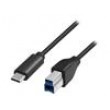 Kabel USB 3.0 USB B vidlice,USB C vidlice 1m černá
