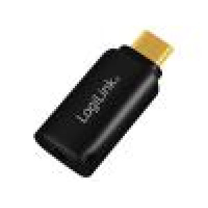Adaptér Jack 3,5mm 4pin zásuvka,USB C vidlice zlacený černá