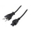 Kabel IEC C5 zásuvka,vidlice SEV-1011 (J) 1mm černá PVC 2,5A