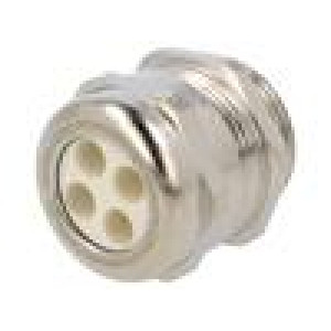 HUMMEL-1687250050 Vývodka s více otvory M25 1,5 IP68 mosaz Povlak tělesa: nikl