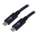 Kabel USB 3.2 z obou stran,USB C vidlice 1m černá 20Gbps