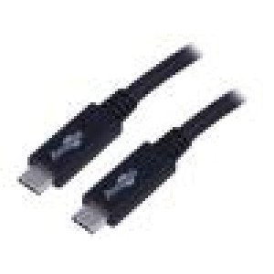 Kabel USB 3.2 z obou stran,USB C vidlice 1m černá 20Gbps